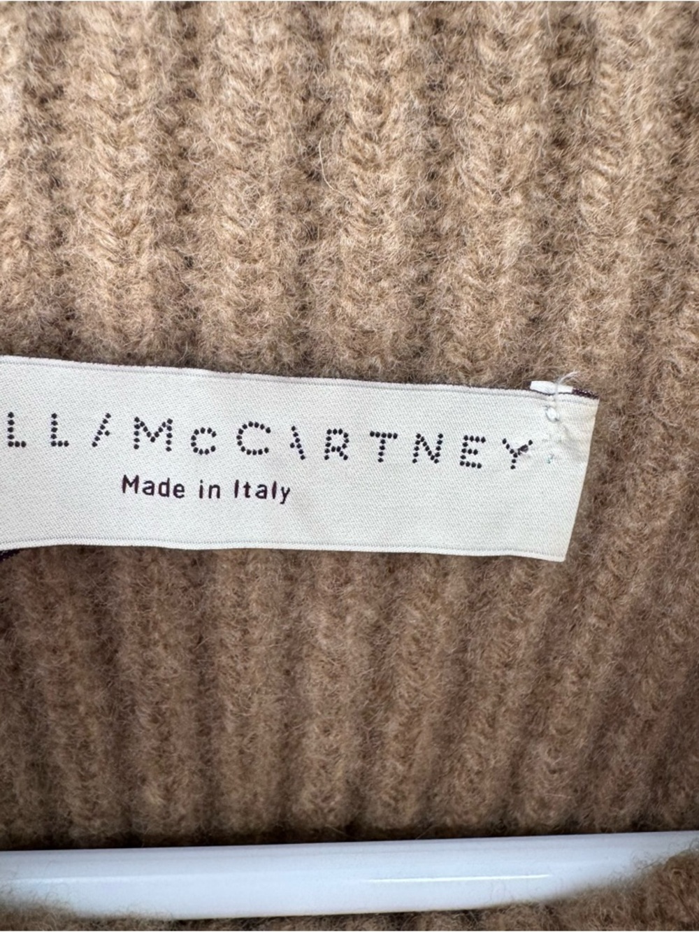 Stella McCartney wool Camel-Brown Ribbed Sleeveless Turtleneck Sweater Vest 40 - Picture 3 of 8